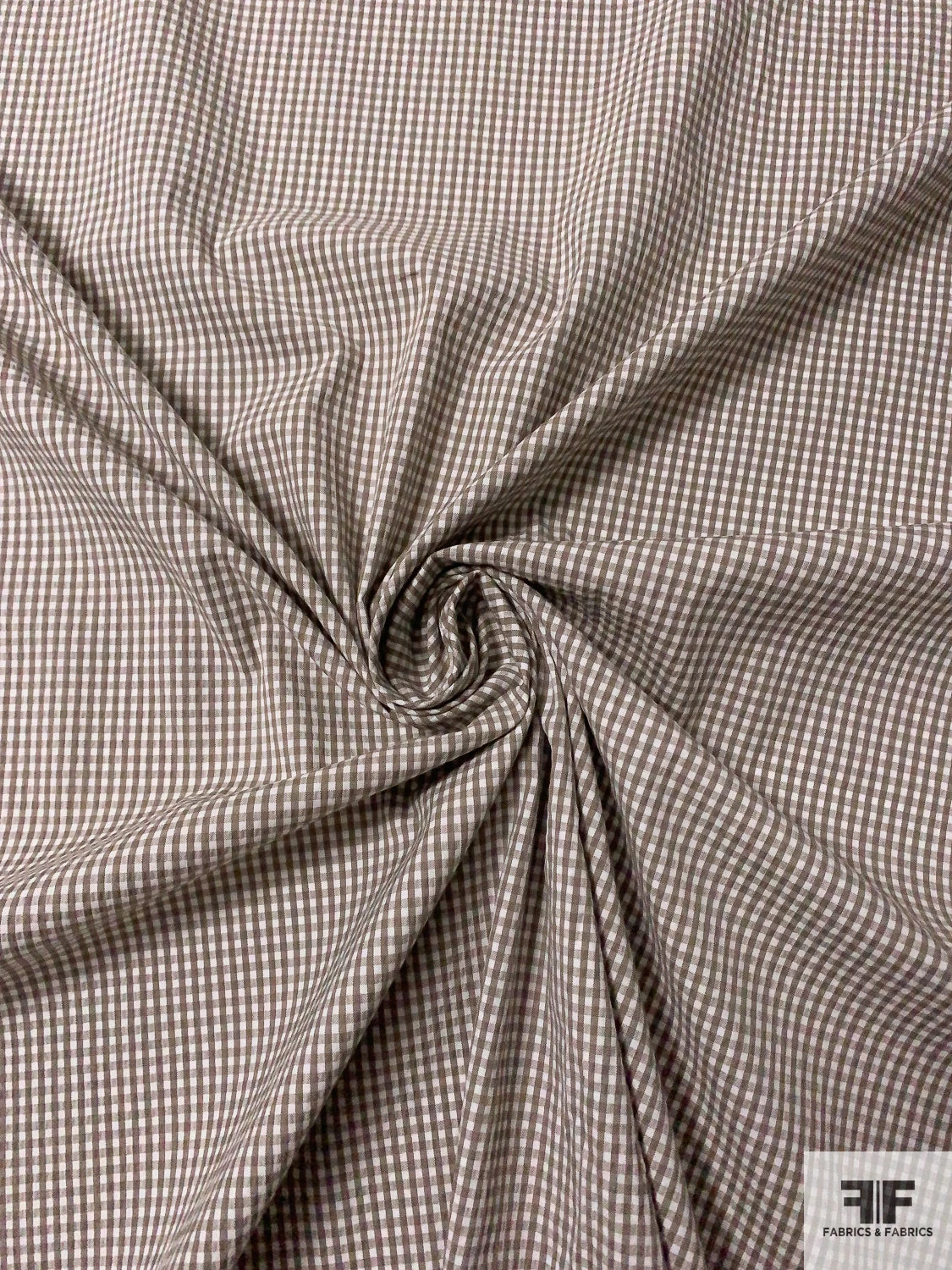 Gingham Check Seersucker Yarn-Dyed Cotton Shirting - Olive-Grey / White 5 Gingham Check Seersucker Yarn-Dyed Cotton Shirting - Olive-Grey / White - Image 3