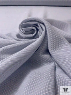 Soft Ottoman Silk And Cotton Shirting - Pale Lavender / Off-White