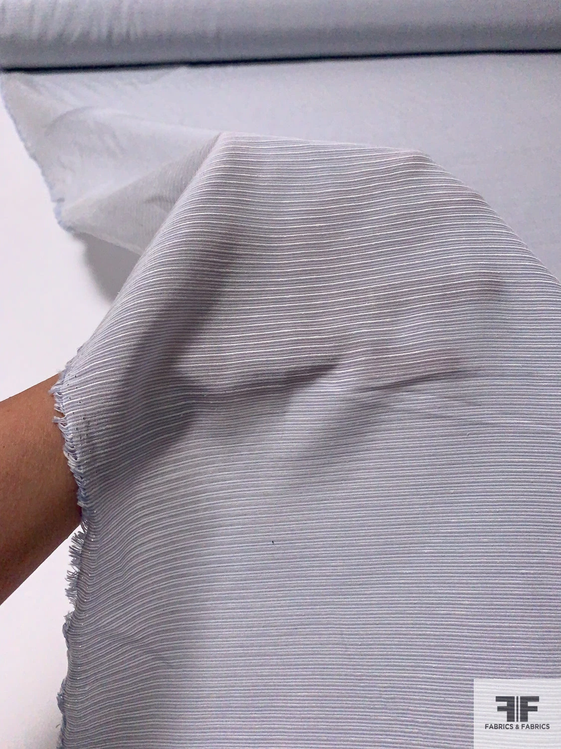 Soft Ottoman Silk And Cotton Shirting - Pale Lavender / Off-White 10 Soft Ottoman Silk And Cotton Shirting - Pale Lavender / Off-White - Image 8