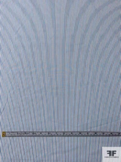 Vertical Striped Yarn-Dyed Cotton Shirting - Steel Blue / Off-White 15 Vertical Striped Yarn-Dyed Cotton Shirting - Steel Blue / Off-White -Fabrics And Fabrics Store 17322 5