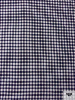 Gingham Check Yarn-Dyed Cotton Shirting - Navy / Ivory 14 Gingham Check Yarn-Dyed Cotton Shirting - Navy / Ivory -Fabrics And Fabrics Store 17323 4