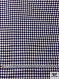 Gingham Check Yarn-Dyed Cotton Shirting - Navy / Ivory 15 Gingham Check Yarn-Dyed Cotton Shirting - Navy / Ivory -Fabrics And Fabrics Store 17323 5