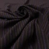 Italian Stitch-Striped Twill Weave Wool Suiting - Black / Purple / Rust / Cream -Fabrics And Fabrics Store 17361 3