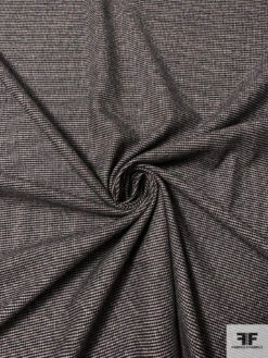 Italian Micro-Houndstooth Wool Suiting - Black / Off-White 9 Italian Micro-Houndstooth Wool Suiting - Black / Off-White -Fabrics And Fabrics Store 17367 2
