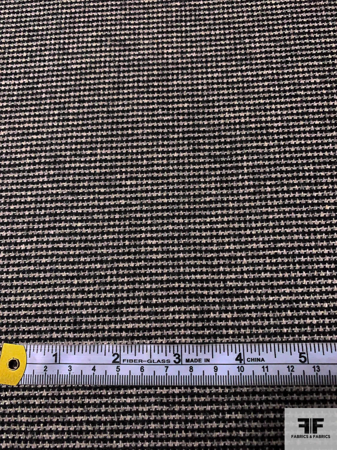 Italian Micro-Houndstooth Wool Suiting - Black / Off-White 4 Italian Micro-Houndstooth Wool Suiting - Black / Off-White - Image 2