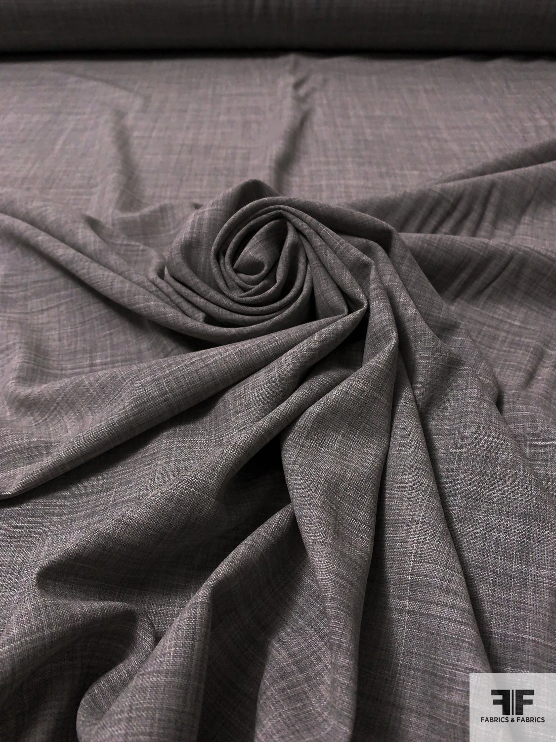 Italian Fine Plain-Weave Stretch Wool Suiting - Grey 3 Italian Fine Plain-Weave Stretch Wool Suiting - Grey