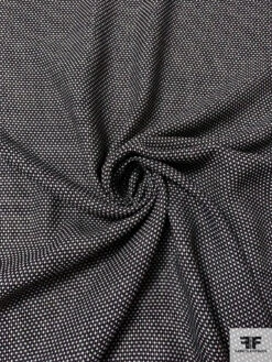 Italian Timeless Wool Tweed Suiting - Black / Off-White 14 Italian Timeless Wool Tweed Suiting - Black / Off-White -Fabrics And Fabrics Store 17467 1