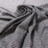 Micro Houndstooth Wool Blend Flannel Suiting - Black / Ivory -Fabrics And Fabrics Store 17482 3