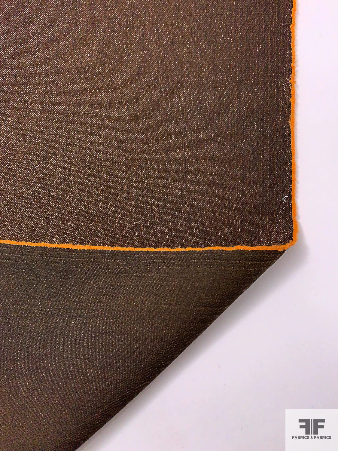 Italian Twill Weave Stretch Metallic Suiting - Copper Brown 6 Italian Twill Weave Stretch Metallic Suiting - Copper Brown - Image 4