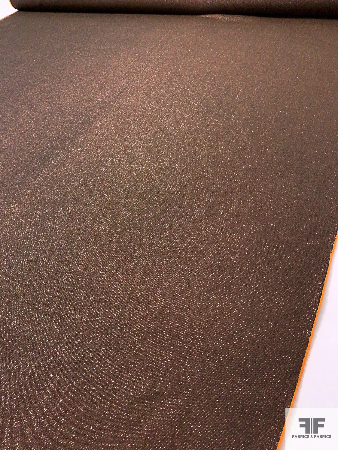 Italian Twill Weave Stretch Metallic Suiting - Copper Brown 7 Italian Twill Weave Stretch Metallic Suiting - Copper Brown - Image 5