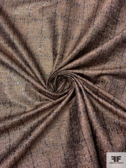 Italian Brocade-Weight Windowpane Lamé - Coppery Rose-Gold / Black / Grey 13 Italian Brocade-Weight Windowpane Lamé - Coppery Rose-Gold / Black / Grey -Fabrics And Fabrics Store 17520 2