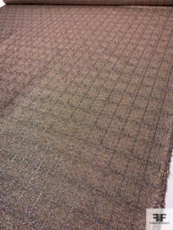 Italian Brocade-Weight Windowpane Lamé - Coppery Rose-Gold / Black / Grey 19 Italian Brocade-Weight Windowpane Lamé - Coppery Rose-Gold / Black / Grey -Fabrics And Fabrics Store 17520 8
