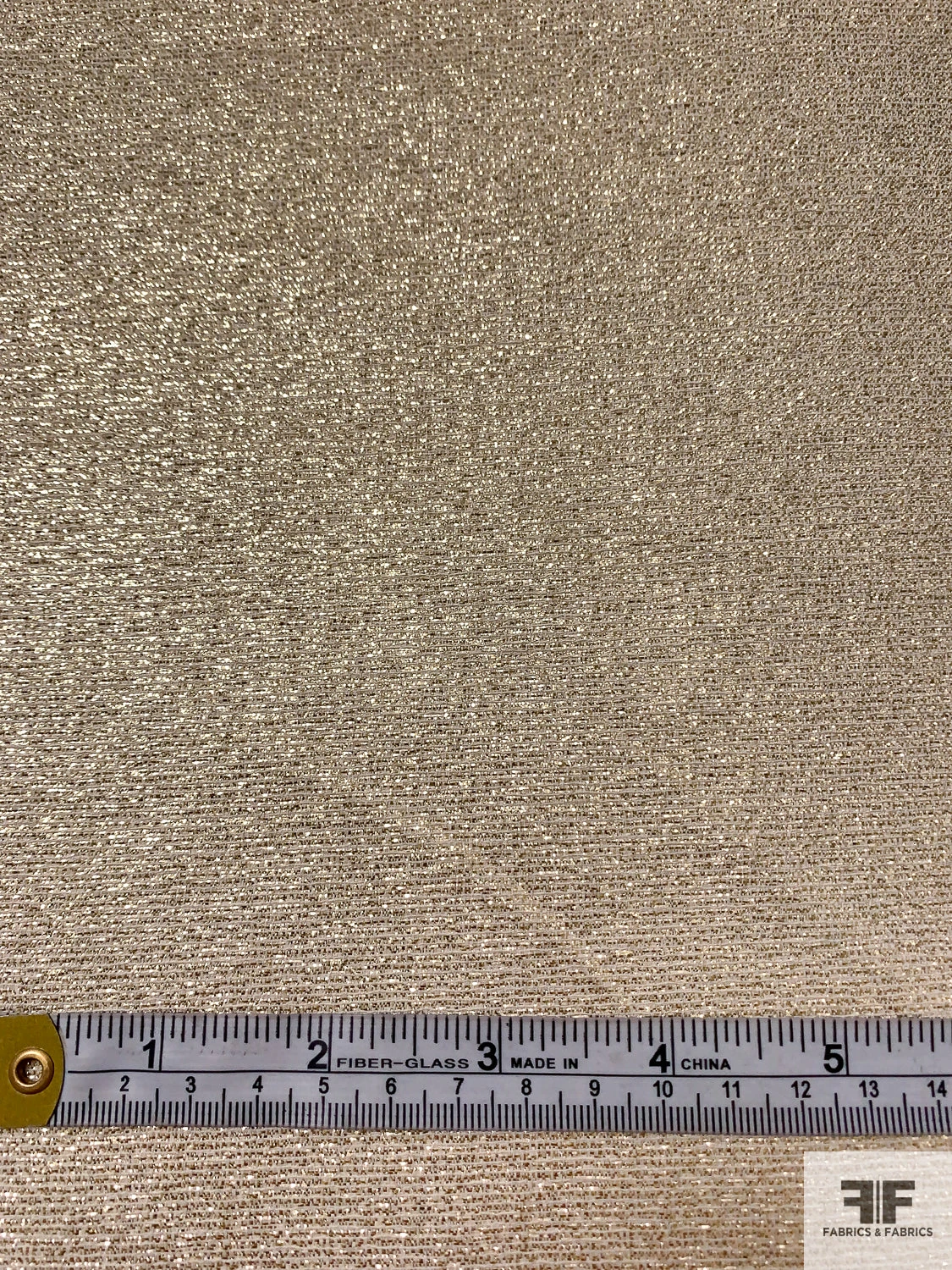 Italian Solid Lamé Suiting - Gold / Beige 7 Italian Solid Lamé Suiting - Gold / Beige - Image 5