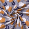 Circle Crescents Printed Cotton Poplin - Navy / Marigold / White -Fabrics And Fabrics Store 17549 1