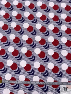 Circle Crescents Printed Cotton Poplin - Navy / Red / White 14 Circle Crescents Printed Cotton Poplin - Navy / Red / White -Fabrics And Fabrics Store 17551 5