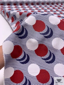 Circle Crescents Printed Cotton Poplin - Navy / Red / White 17 Circle Crescents Printed Cotton Poplin - Navy / Red / White -Fabrics And Fabrics Store 17551 8