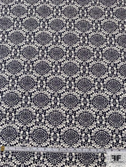 Wreath Inspired Printed Stretch Cotton Lawn - Navy / Light Ivory 13 Wreath Inspired Printed Stretch Cotton Lawn - Navy / Light Ivory -Fabrics And Fabrics Store 17557 5