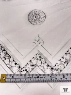 Modern Meets Antique Printed Cotton Lawn - Off-White / Black / Grey 14 Modern Meets Antique Printed Cotton Lawn - Off-White / Black / Grey -Fabrics And Fabrics Store 17558 6