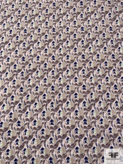 Locked Hearts Printed Stretch Cotton Twill - Khaki / Navy Blue / Seafoam / Brown 13 Locked Hearts Printed Stretch Cotton Twill - Khaki / Navy Blue / Seafoam / Brown -Fabrics And Fabrics Store 17560 4