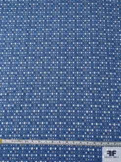 Ditsy Floral Geometric Printed Cotton Sheeting - Blue / Beige / Off-White 15 Ditsy Floral Geometric Printed Cotton Sheeting - Blue / Beige / Off-White -Fabrics And Fabrics Store 17570 5