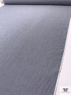 Vertical Striped Fine Cotton Shirting - Denim Blue / White 15 Vertical Striped Fine Cotton Shirting - Denim Blue / White -Fabrics And Fabrics Store 17571 6