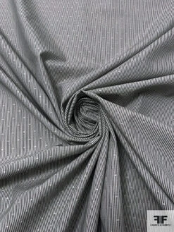 Vertical Pinstriped Yarn-Dyed Dobby Cotton Shirting - Shades Of Grey / Beige 13 Vertical Pinstriped Yarn-Dyed Dobby Cotton Shirting - Shades Of Grey / Beige -Fabrics And Fabrics Store 17584 1