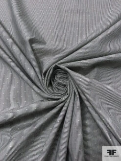 Vertical Pinstriped Yarn-Dyed Dobby Cotton Shirting - Shades Of Grey / Beige 12 Vertical Pinstriped Yarn-Dyed Dobby Cotton Shirting - Shades Of Grey / Beige -Fabrics And Fabrics Store 17584 2