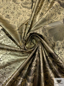 Italian Floral Jacquard Tissue Lamé - Gold / Black 13 Italian Floral Jacquard Tissue Lamé - Gold / Black -Fabrics And Fabrics Store 17597 1