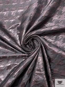 Italian Houndstooth Lamé Brocade - Grey / Metallic Dusty Grey -Fabrics And Fabrics Store 17602 1