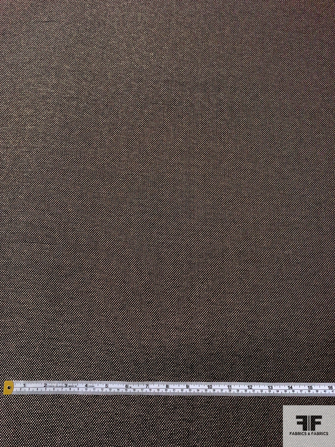 Italian Micro-Checkered Pique Lamé Brocade - Black / Gold 7 Italian Micro-Checkered Pique Lamé Brocade - Black / Gold - Image 5