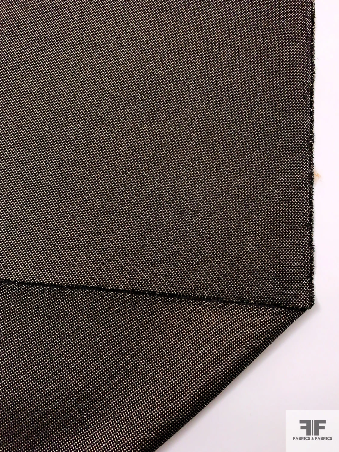Italian Micro-Checkered Pique Lamé Brocade - Black / Gold 8 Italian Micro-Checkered Pique Lamé Brocade - Black / Gold - Image 6