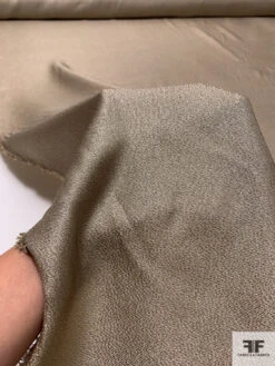 Italian Solid Soft Silk Lamé - Light Gold / Grey 13 Italian Solid Soft Silk Lamé - Light Gold / Grey -Fabrics And Fabrics Store 17605 8