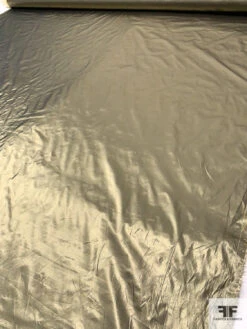 Italian Solid Tissue Lamé - Metallic Olive -Fabrics And Fabrics Store 17607 8