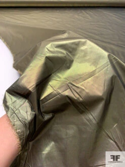 Italian Solid Tissue Lamé - Metallic Olive -Fabrics And Fabrics Store 17607 9