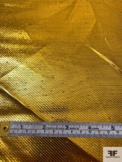 Italian Solid Twill-Weave Lamé - Electric Gold -Fabrics And Fabrics Store 17608 5