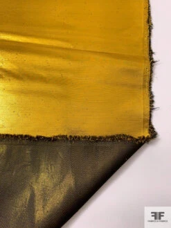 Italian Solid Twill-Weave Lamé - Electric Gold -Fabrics And Fabrics Store 17608 6
