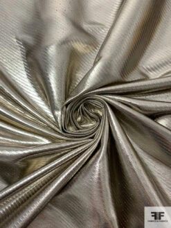 Italian Solid Twill-Weave Lamé - Silvery-Gold 13 Italian Solid Twill-Weave Lamé - Silvery-Gold -Fabrics And Fabrics Store 17610 2
