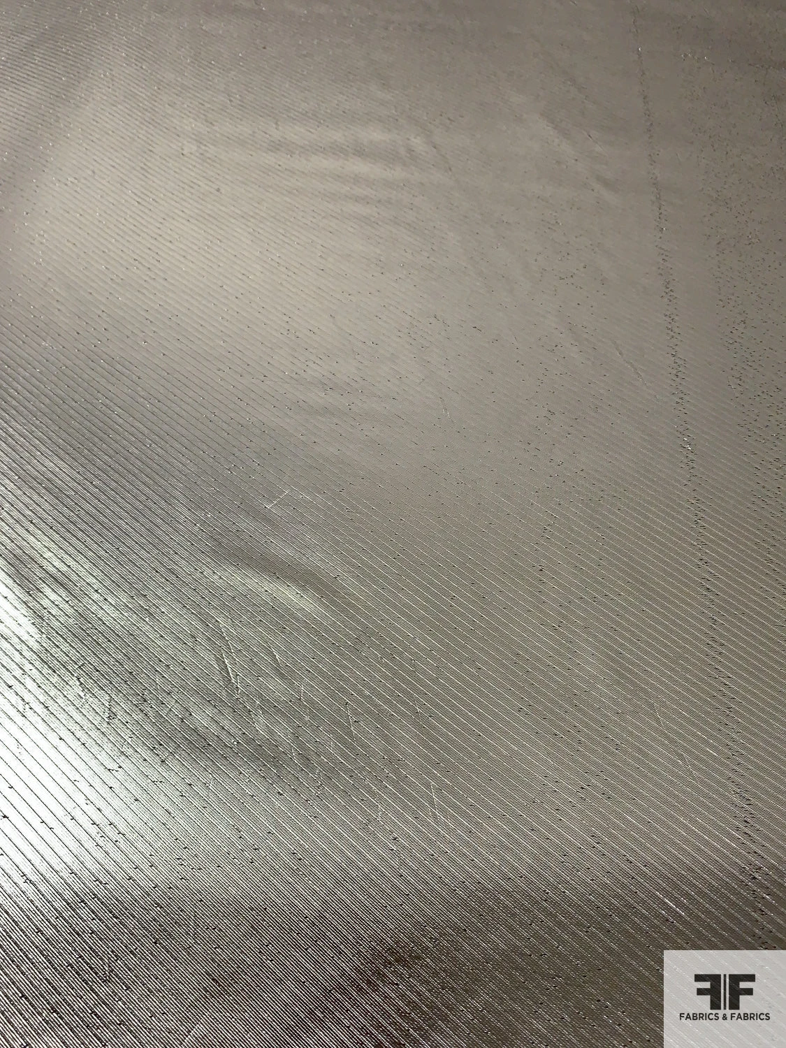 Italian Solid Twill-Weave Lamé - Silvery-Gold 7 Italian Solid Twill-Weave Lamé - Silvery-Gold - Image 5