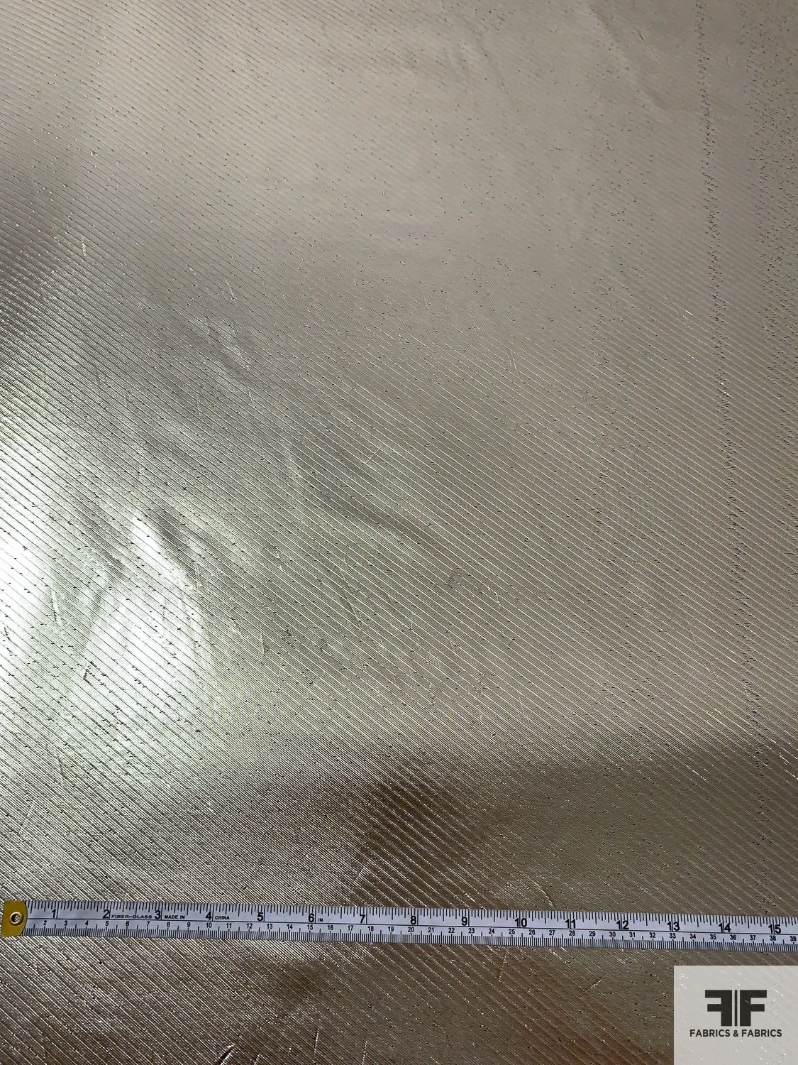 Italian Solid Twill-Weave Lamé - Silvery-Gold 8 Italian Solid Twill-Weave Lamé - Silvery-Gold - Image 6