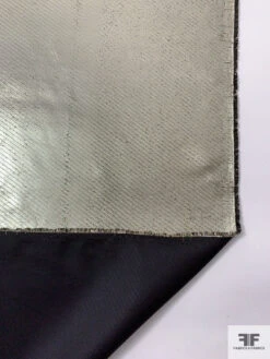 Italian Solid Twill-Weave Lamé - Silvery-Gold 17 Italian Solid Twill-Weave Lamé - Silvery-Gold -Fabrics And Fabrics Store 17610 7
