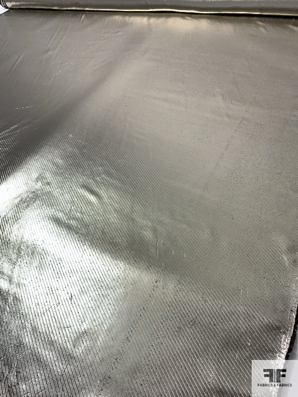 Italian Solid Twill-Weave Lamé - Silvery-Gold 10 Italian Solid Twill-Weave Lamé - Silvery-Gold - Image 8