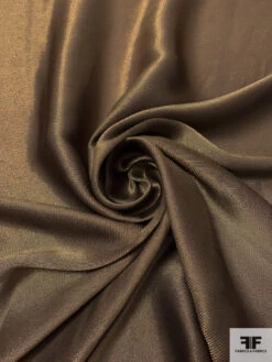 Italian Ralph Lauren Twill-Weave Soft Silk Lamé - Brown / Gold 11 Italian Ralph Lauren Twill-Weave Soft Silk Lamé - Brown / Gold -Fabrics And Fabrics Store 17611 1