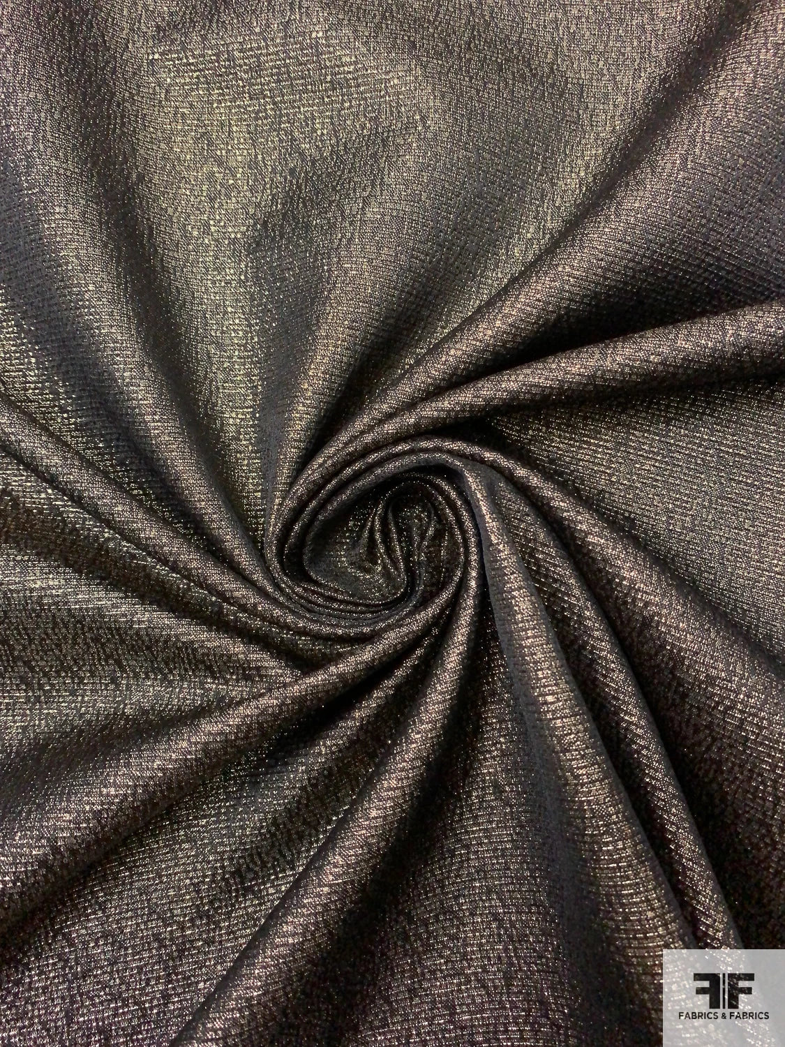 Italian Ottoman Lamé - Gold / Black 5 Italian Ottoman Lamé - Gold / Black - Image 3