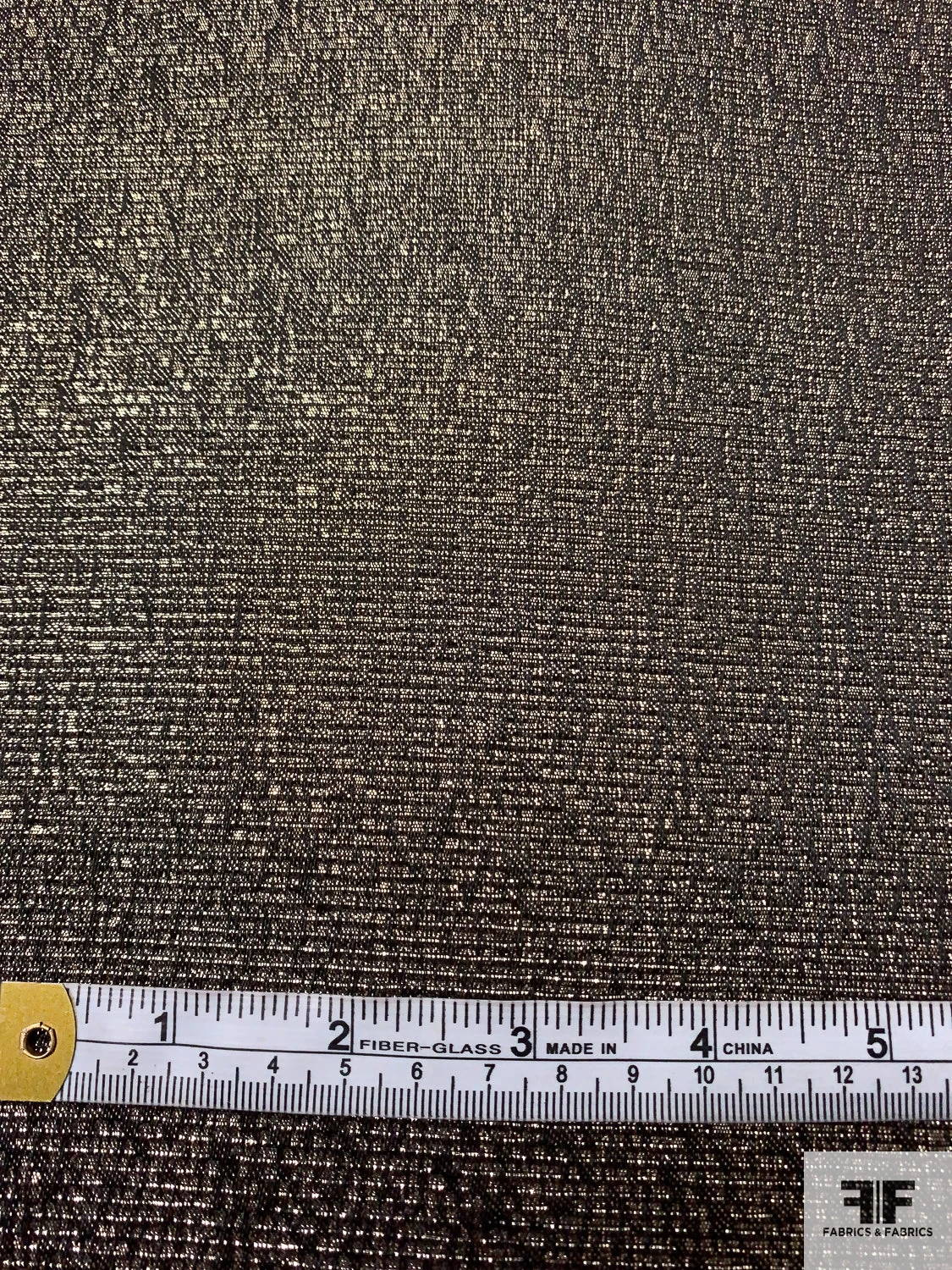 Italian Ottoman Lamé - Gold / Black 8 Italian Ottoman Lamé - Gold / Black - Image 6