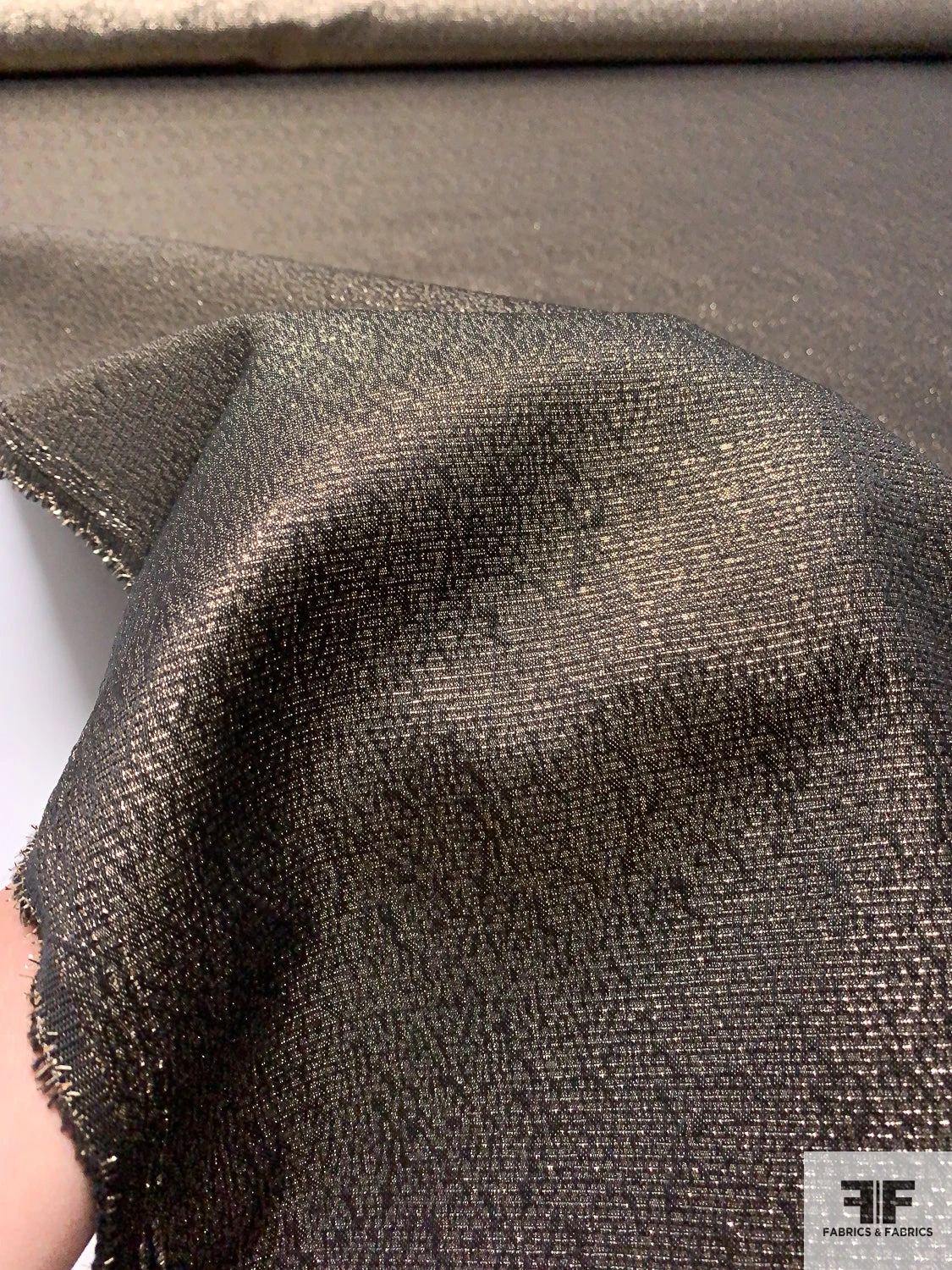 Italian Ottoman Lamé - Gold / Black 10 Italian Ottoman Lamé - Gold / Black - Image 8