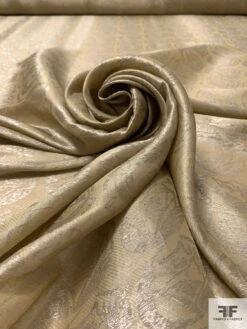 Italian Vintage Ralph Lauren Floral Jacquard Lamé - Oyster Gold / Silver 14 Italian Vintage Ralph Lauren Floral Jacquard Lamé - Oyster Gold / Silver -Fabrics And Fabrics Store 17623 3
