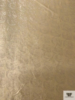 Italian Vintage Ralph Lauren Floral Jacquard Lamé - Oyster Gold / Silver 15 Italian Vintage Ralph Lauren Floral Jacquard Lamé - Oyster Gold / Silver -Fabrics And Fabrics Store 17623 4