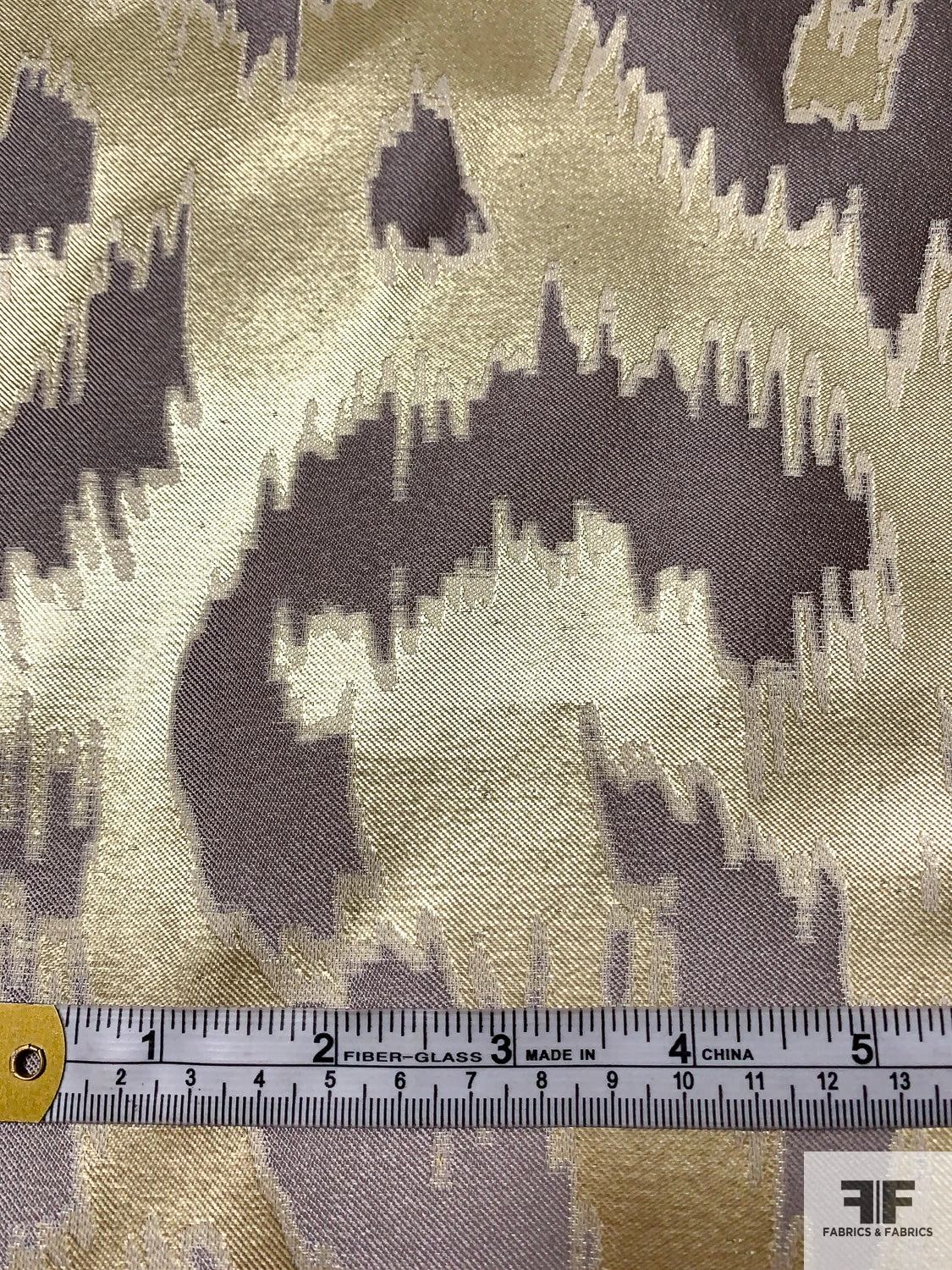 Made In England Animal Pattern Jacquard Lamé Brocade - Gold / Grey / Beige 10 Made In England Animal Pattern Jacquard Lamé Brocade - Gold / Grey / Beige - Image 8