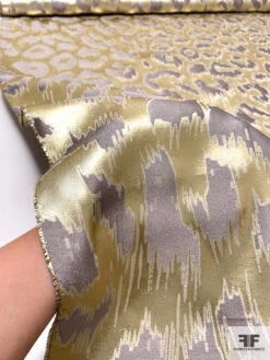 Made In England Animal Pattern Jacquard Lamé Brocade - Gold / Grey / Beige 19 Made In England Animal Pattern Jacquard Lamé Brocade - Gold / Grey / Beige -Fabrics And Fabrics Store 17625 9