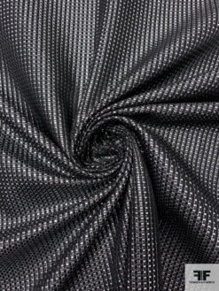 Italian Pique Lamé Brocade - Black / Silver 12 Italian Pique Lamé Brocade - Black / Silver -Fabrics And Fabrics Store 17633 1